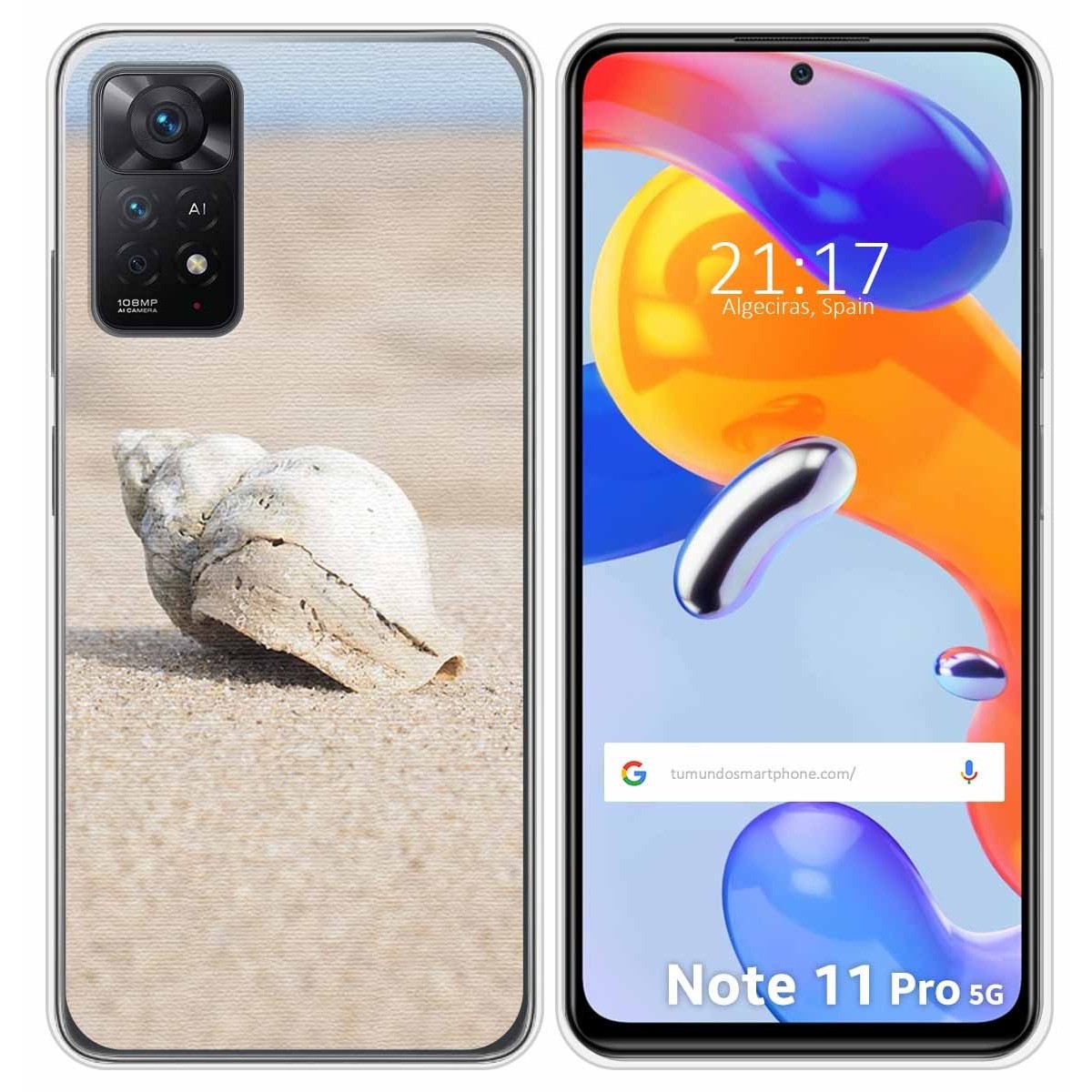 Funda Silicona para Xiaomi Redmi Note 11 Pro / 11 Pro 5G diseño Concha Dibujos