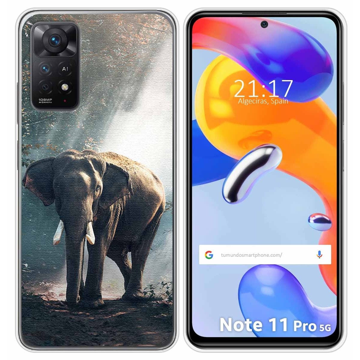Funda Silicona para Xiaomi Redmi Note 11 Pro / 11 Pro 5G diseño Elefante Dibujos