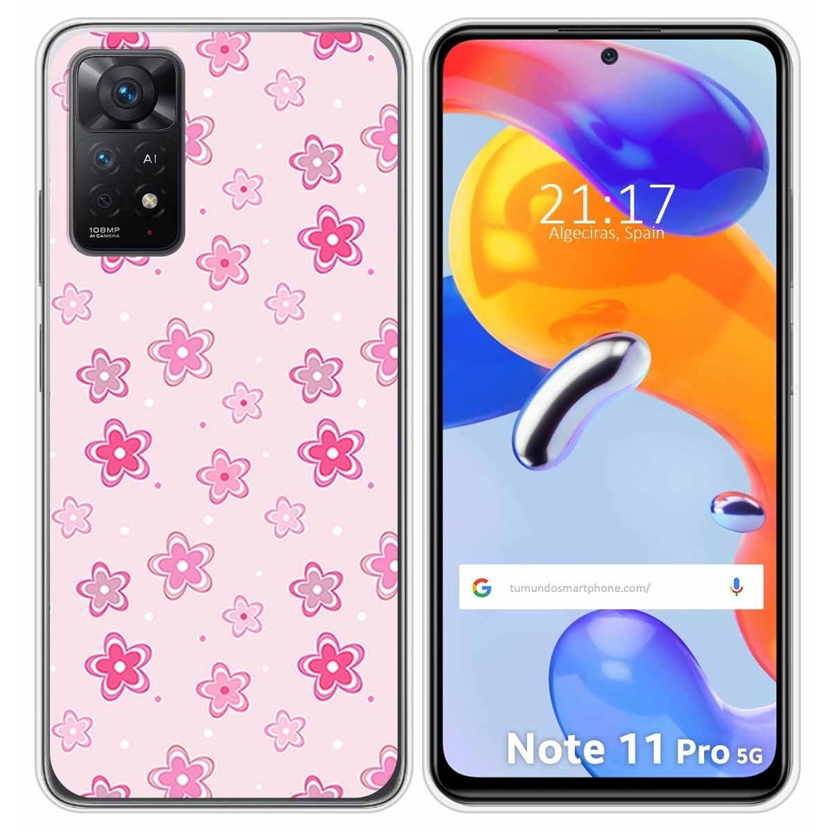 Funda Silicona para Xiaomi Redmi Note 11 Pro / 11 Pro 5G diseño Flores Dibujos