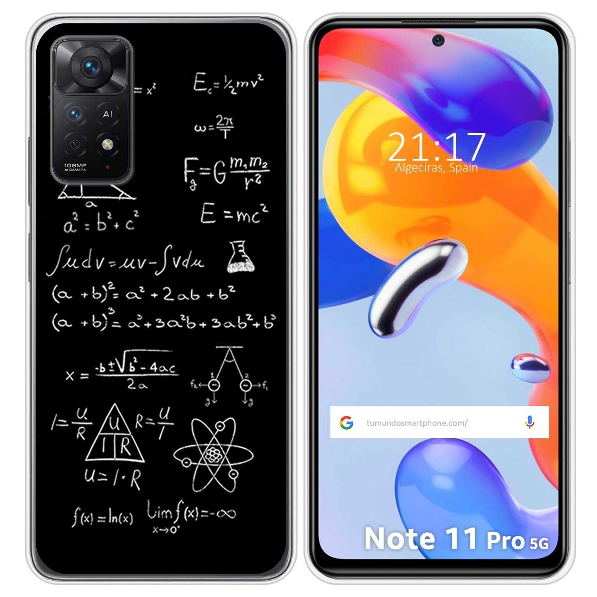 Funda Silicona para Xiaomi Redmi Note 11 Pro / 11 Pro 5G diseño Formulas Dibujos