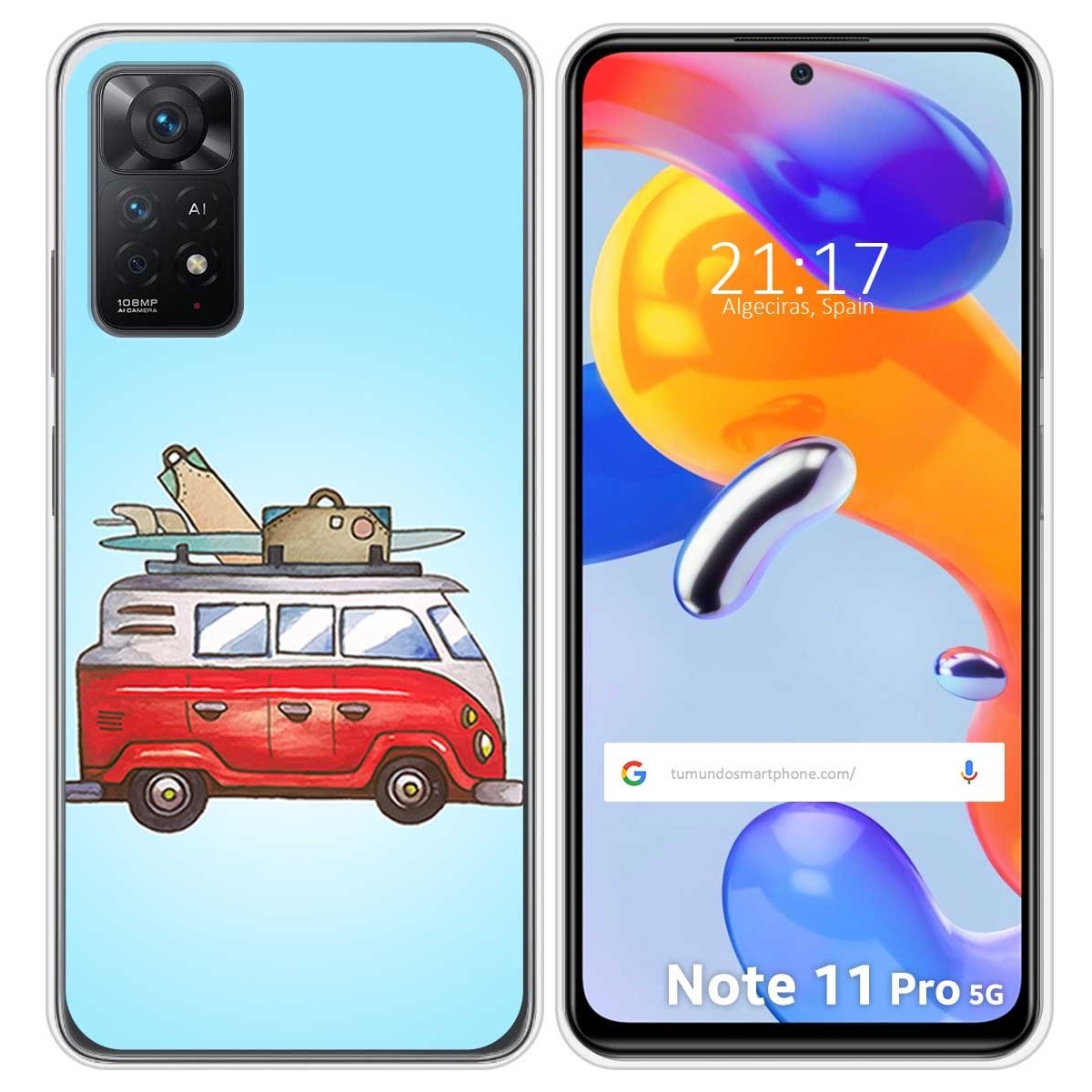 Funda Silicona para Xiaomi Redmi Note 11 Pro / 11 Pro 5G diseño Furgoneta Dibujos