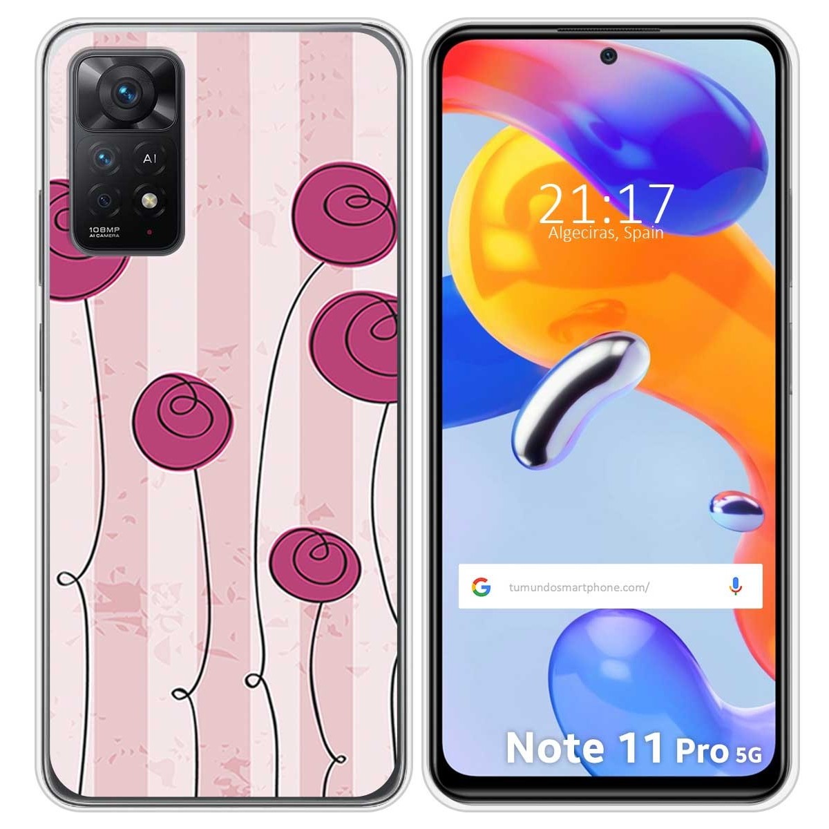 Funda Silicona para Xiaomi Redmi Note 11 Pro / 11 Pro 5G diseño Flores Vintage Dibujos