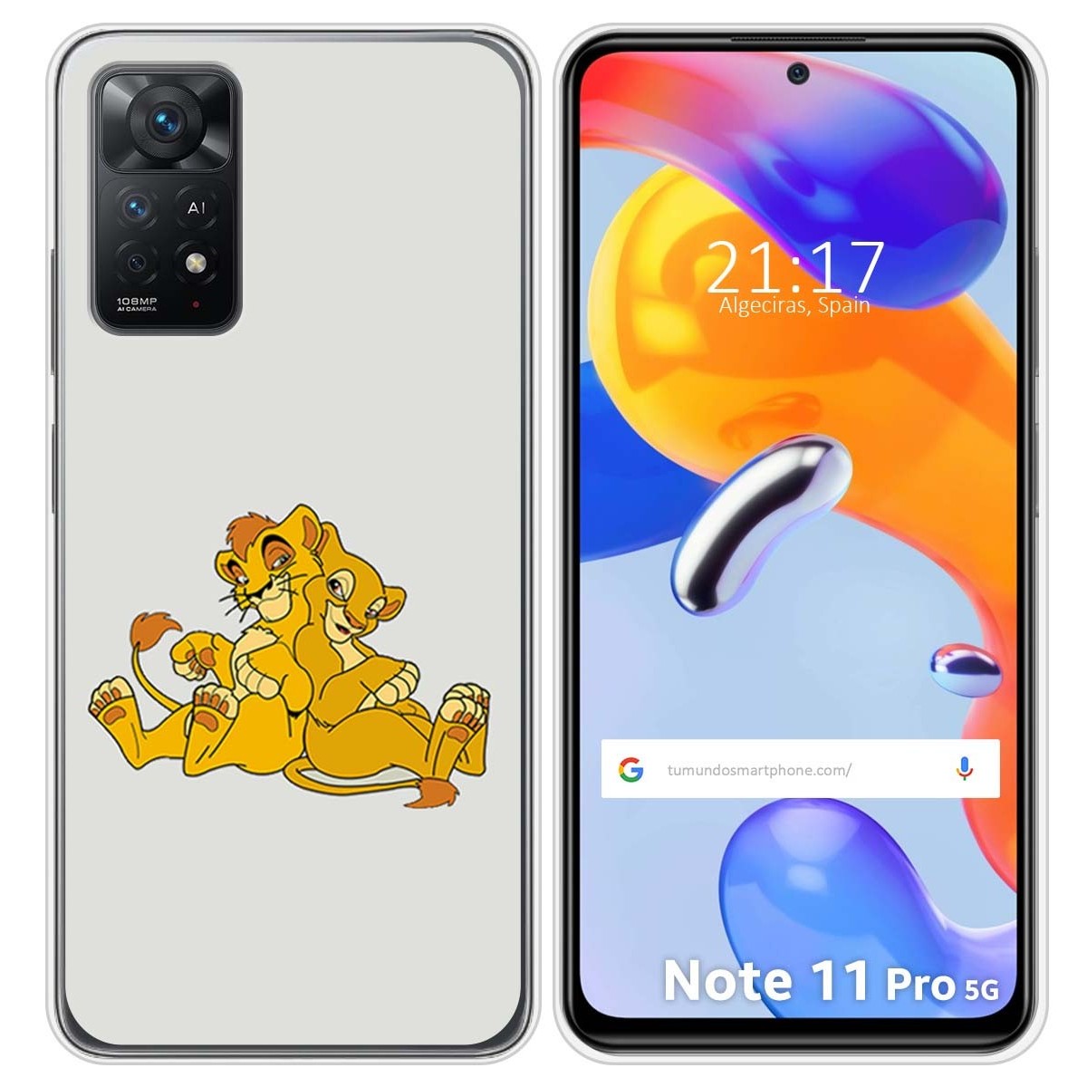 Funda Silicona para Xiaomi Redmi Note 11 Pro / 11 Pro 5G diseño Leones Dibujos