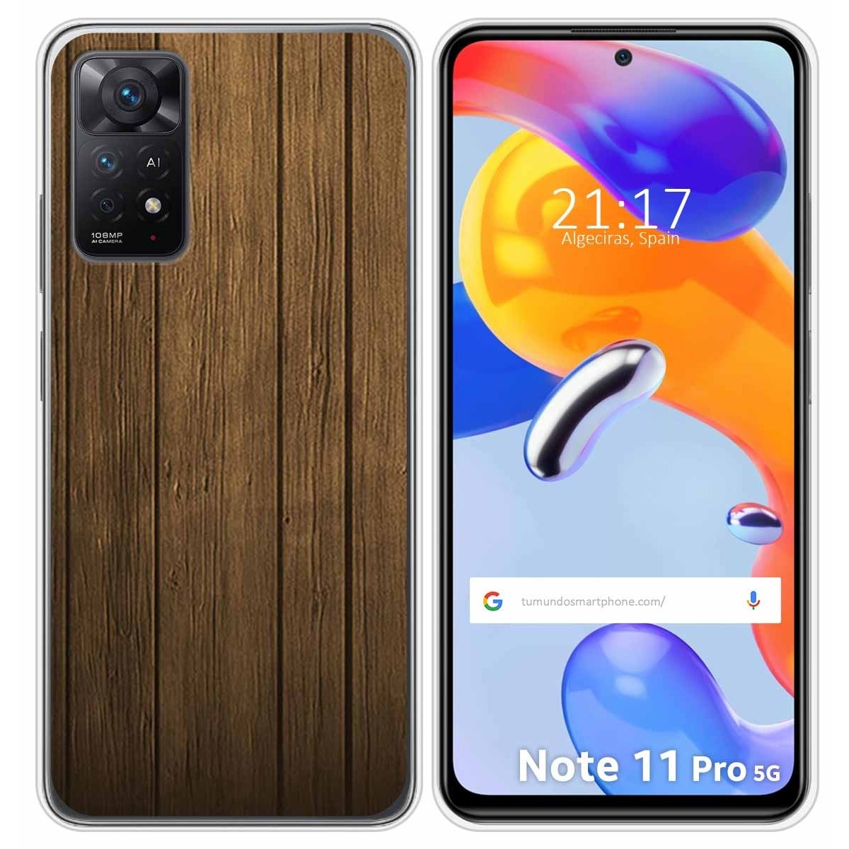 Funda Silicona para Xiaomi Redmi Note 11 Pro / 11 Pro 5G diseño Madera Dibujos