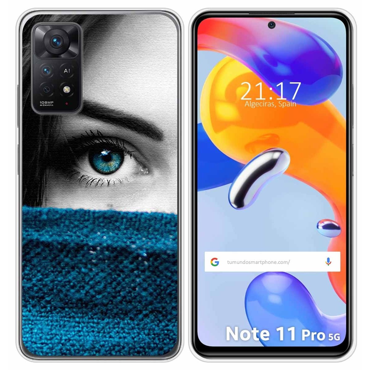 Funda Silicona para Xiaomi Redmi Note 11 Pro / 11 Pro 5G diseño Ojo Dibujos