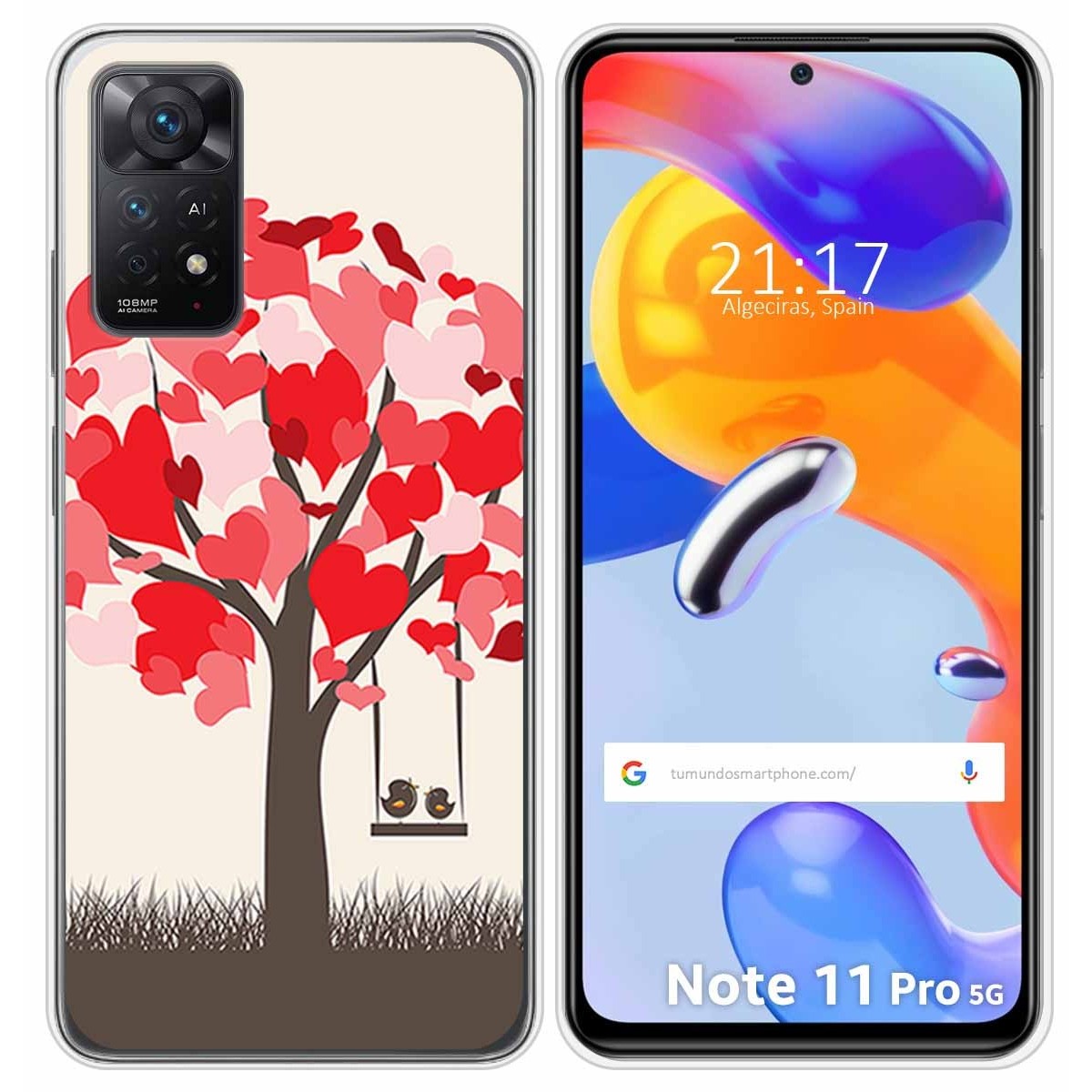 Funda Silicona para Xiaomi Redmi Note 11 Pro / 11 Pro 5G diseño Pajaritos Dibujos