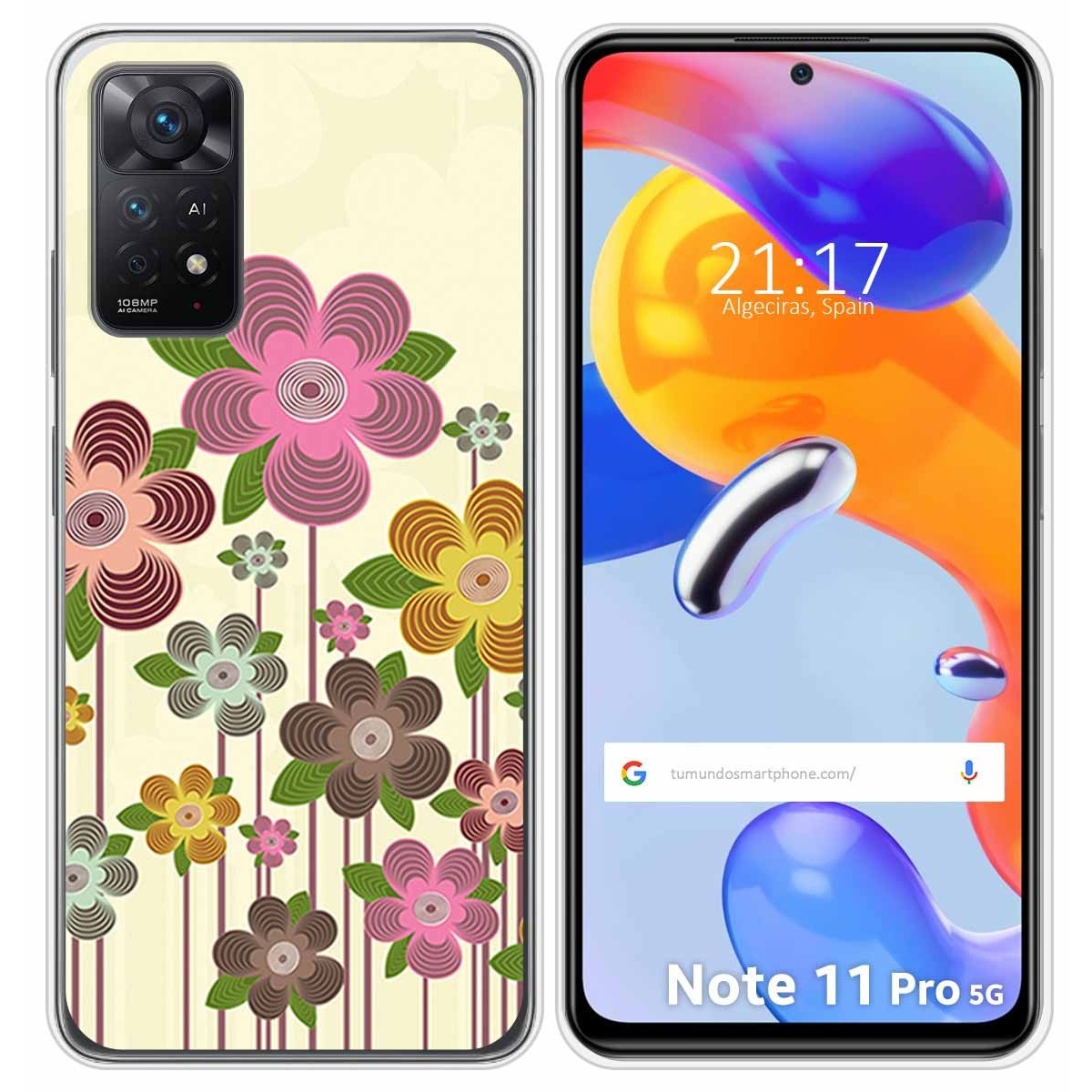 Funda Silicona para Xiaomi Redmi Note 11 Pro / 11 Pro 5G diseño Primavera En Flor Dibujos