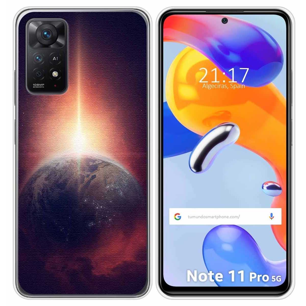 Funda Silicona para Xiaomi Redmi Note 11 Pro / 11 Pro 5G diseño Tierra Dibujos