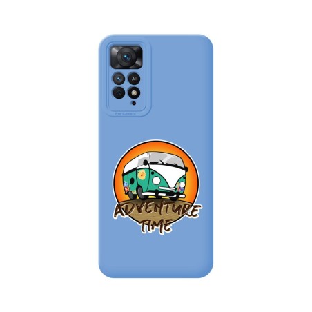 Funda Silicona Líquida Azul para Xiaomi Redmi Note 11 Pro / 11 Pro 5G diseño Adventure Time Dibujos