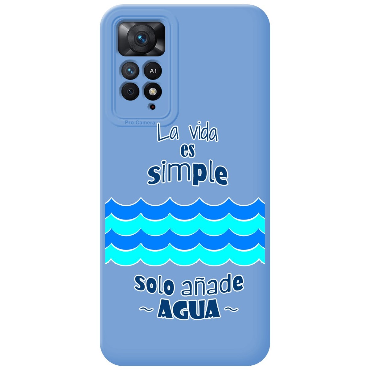 Funda Silicona Líquida Azul para Xiaomi Redmi Note 11 Pro / 11 Pro 5G diseño Agua Dibujos