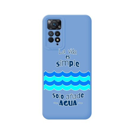 Funda Silicona Líquida Azul para Xiaomi Redmi Note 11 Pro / 11 Pro 5G diseño Agua Dibujos
