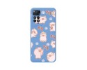 Funda Silicona Líquida Azul para Xiaomi Redmi Note 11 Pro / 11 Pro 5G diseño Cerdos Dibujos