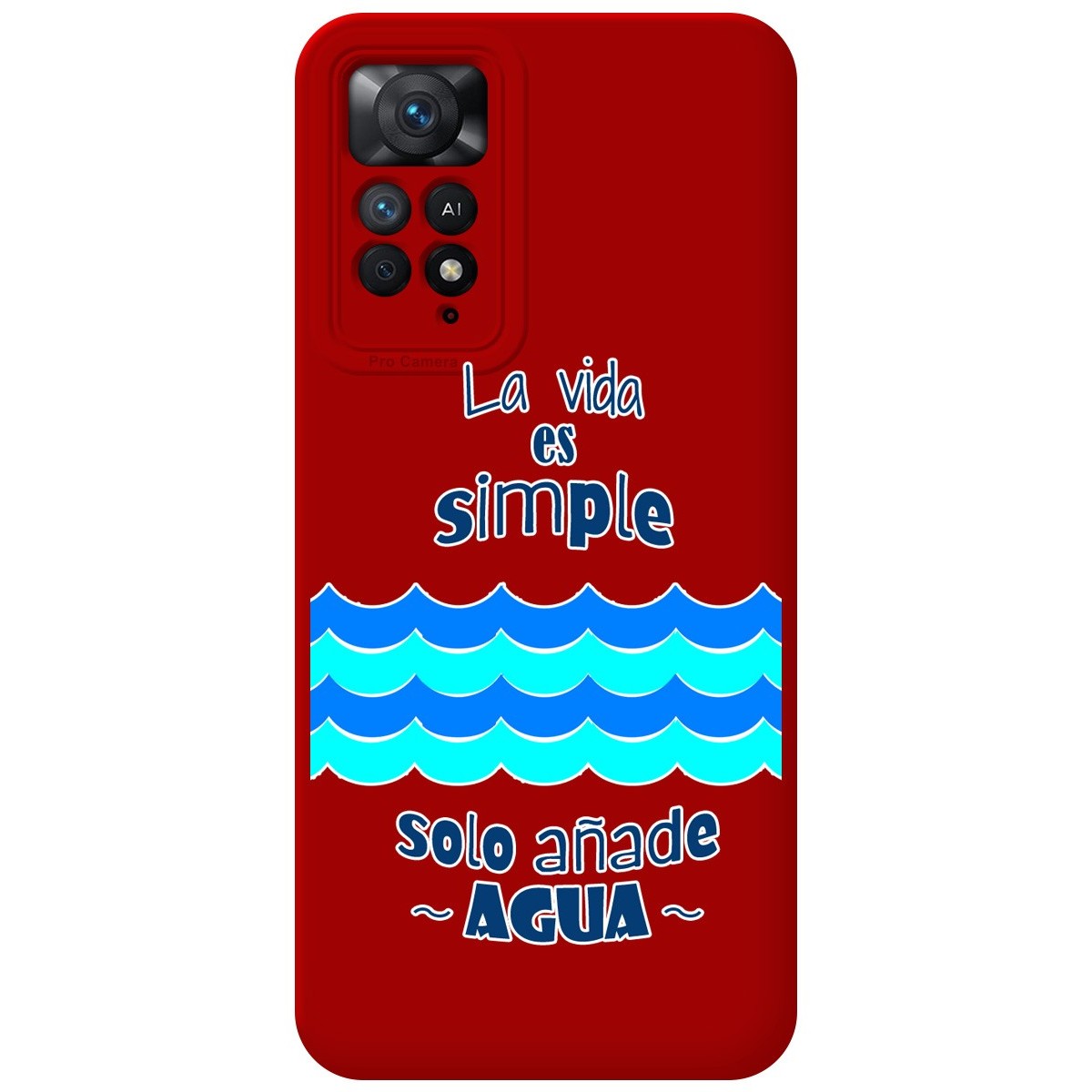 Funda Silicona Líquida Roja para Xiaomi Redmi Note 11 Pro / 11 Pro 5G diseño Agua Dibujos