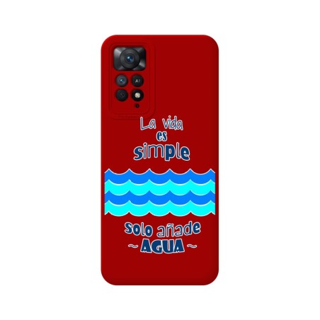 Funda Silicona Líquida Roja para Xiaomi Redmi Note 11 Pro / 11 Pro 5G diseño Agua Dibujos