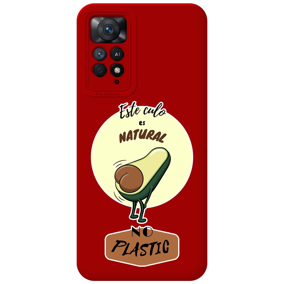 Funda Silicona Líquida Roja para Xiaomi Redmi Note 11 Pro / 11 Pro 5G diseño Culo Natural Dibujos
