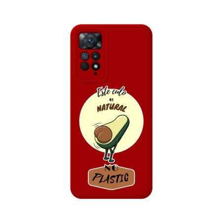 Funda Silicona Líquida Roja para Xiaomi Redmi Note 11 Pro / 11 Pro 5G diseño Culo Natural Dibujos