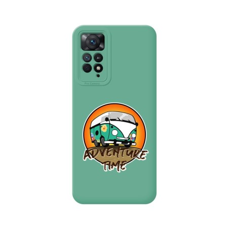 Funda Silicona Líquida Verde para Xiaomi Redmi Note 11 Pro / 11 Pro 5G diseño Adventure Time Dibujos