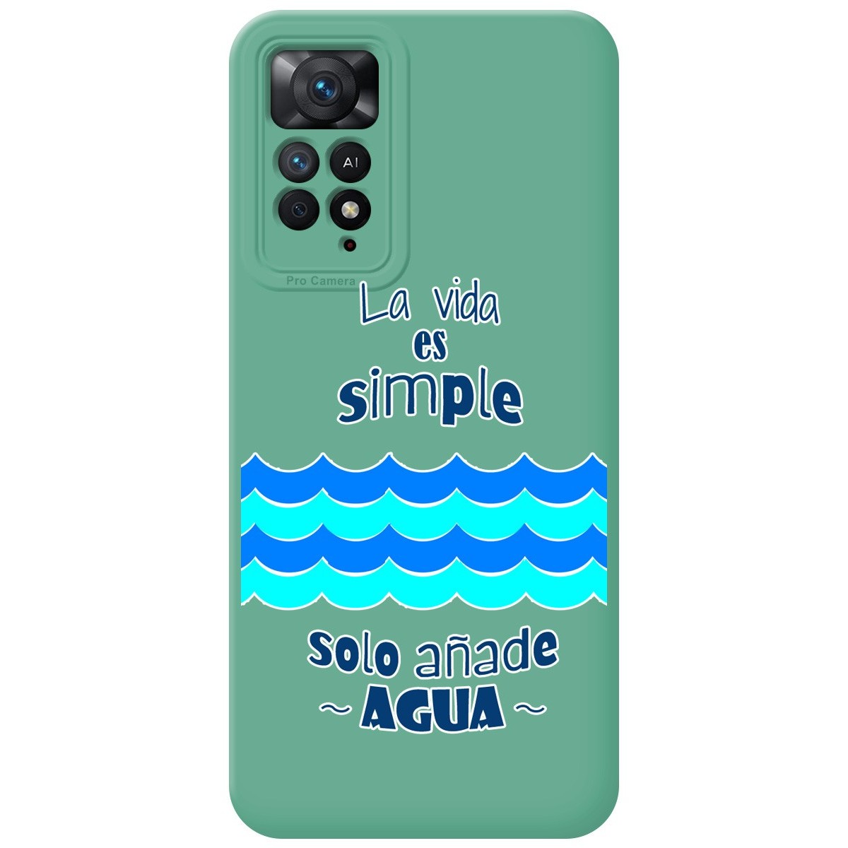 Funda Silicona Líquida Verde para Xiaomi Redmi Note 11 Pro / 11 Pro 5G diseño Agua Dibujos