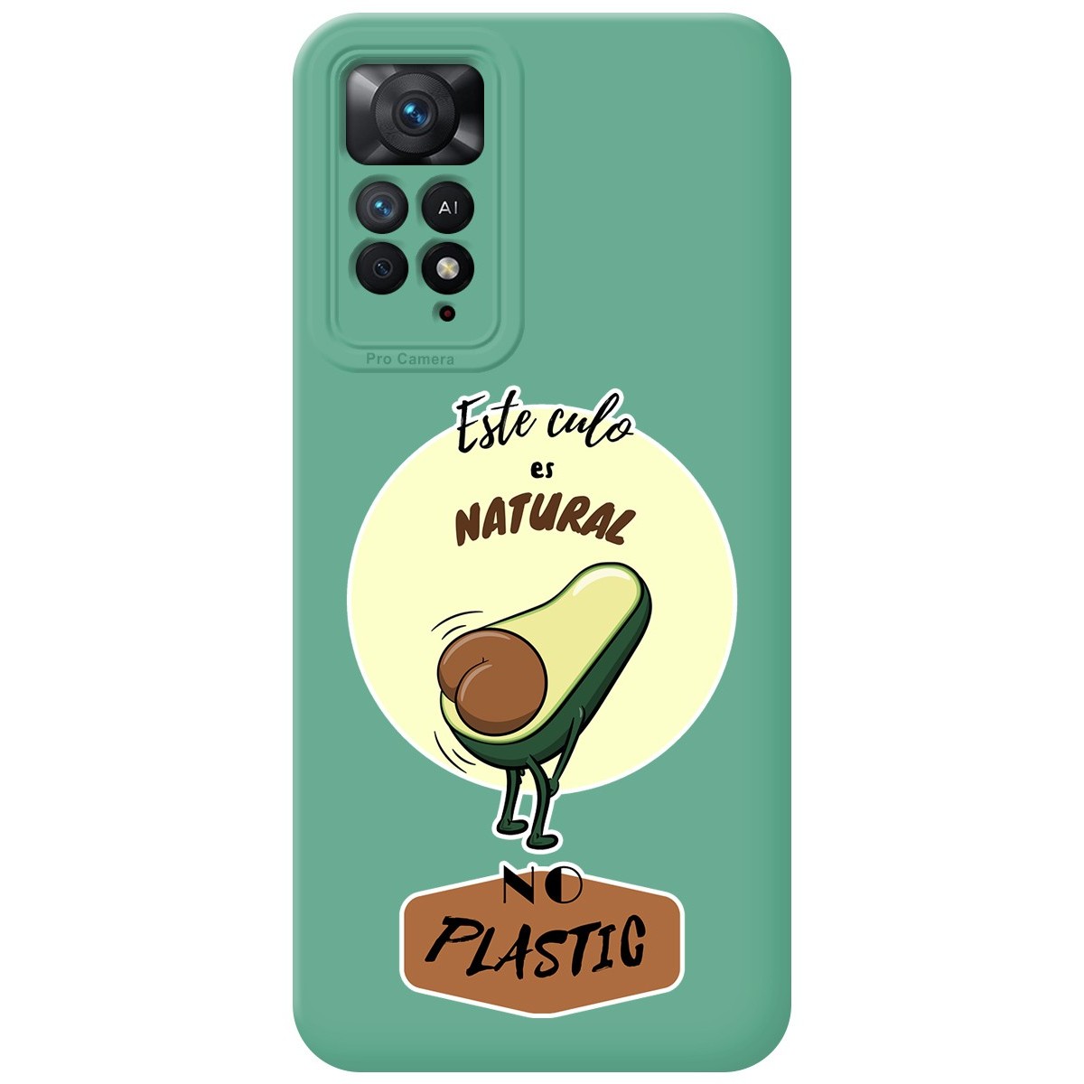 Funda Silicona Líquida Verde para Xiaomi Redmi Note 11 Pro / 11 Pro 5G diseño Culo Natural Dibujos