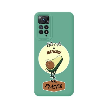 Funda Silicona Líquida Verde para Xiaomi Redmi Note 11 Pro / 11 Pro 5G diseño Culo Natural Dibujos