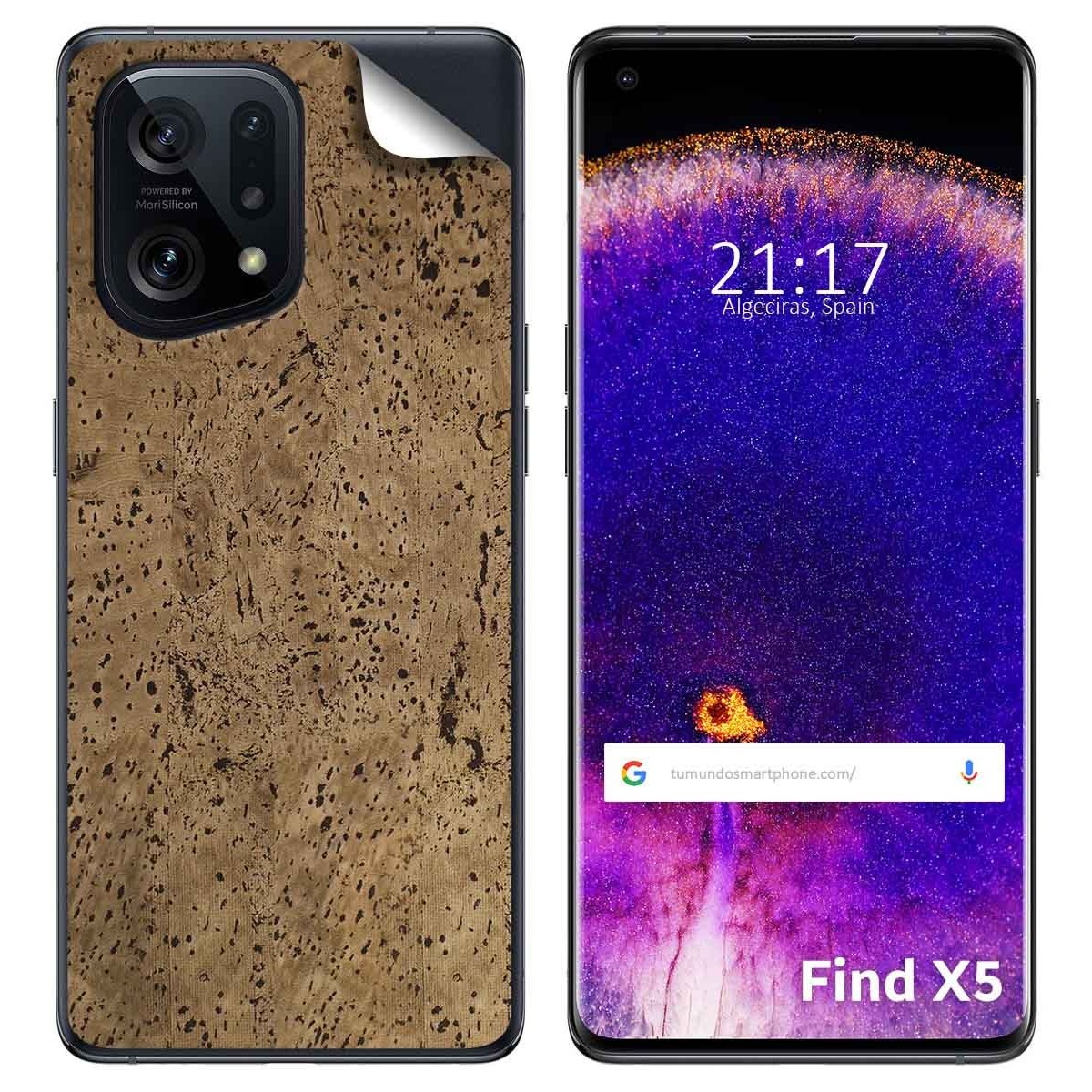 Pegatina Vinilo Autoadhesiva Textura Corcho para Oppo Find X5 5G