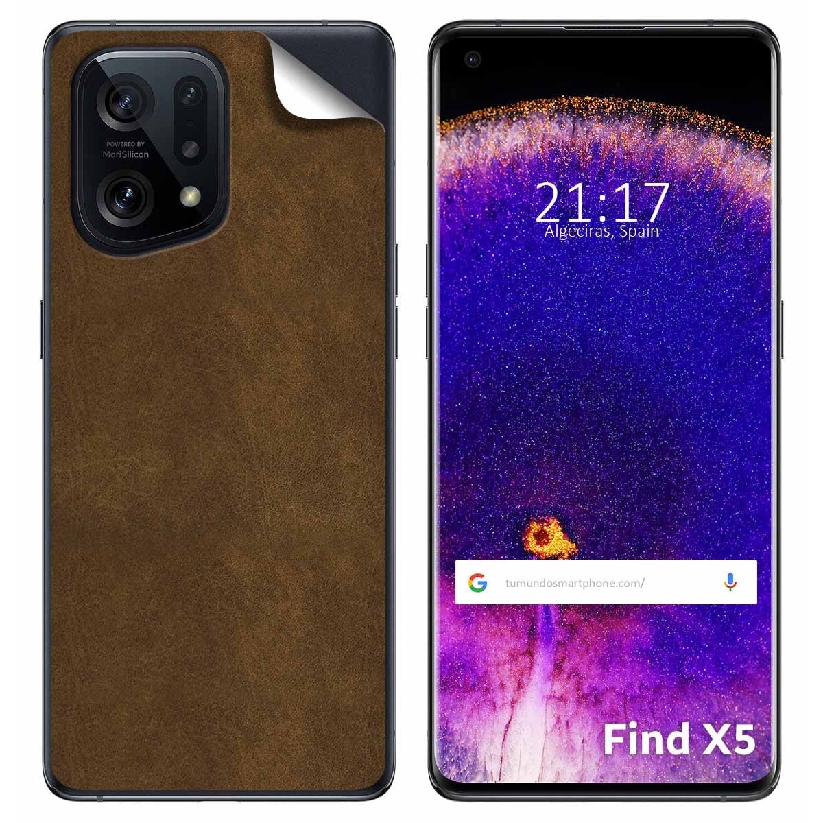 Pegatina Vinilo Autoadhesiva Textura Piel para Oppo Find X5 5G