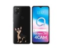 Funda Silicona Transparente para Alcatel 3X 4CAM diseño Perros 05 Dibujos