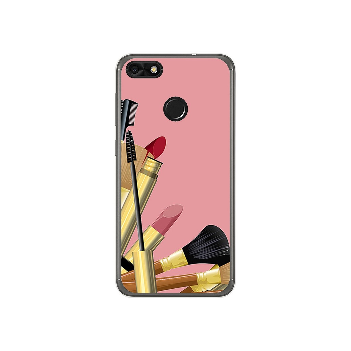Funda Gel Tpu para Huawei Y6 Pro 2017 / P9 Lite Mini Diseño Brochas Dibujos