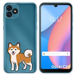 Funda Silicona Transparente para Blackview Oscal C20 / C20 Pro diseño Perros 02 Dibujos