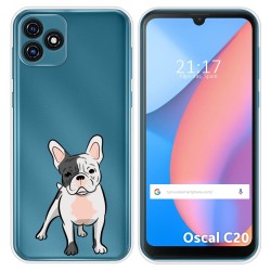 Funda Silicona Transparente para Blackview Oscal C20 / C20 Pro diseño Perros 06 Dibujos