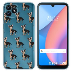 Funda Silicona Transparente para Blackview Oscal C20 / C20 Pro diseño Perros 11 Dibujos