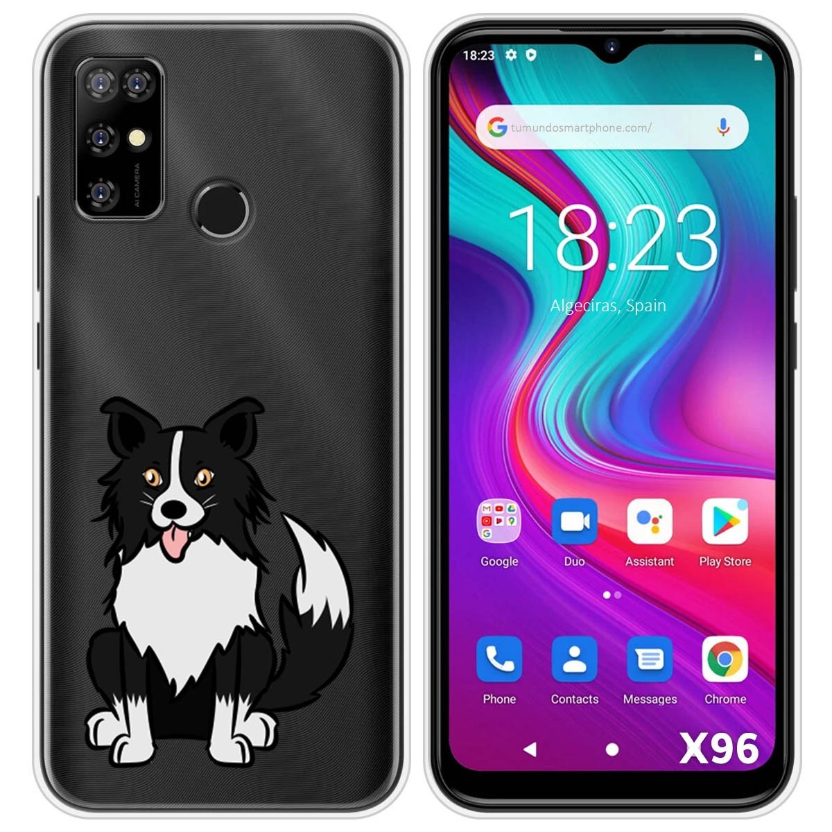 Funda Silicona Transparente para Doogee X96 / X96 Pro diseño Perros 01 Dibujos