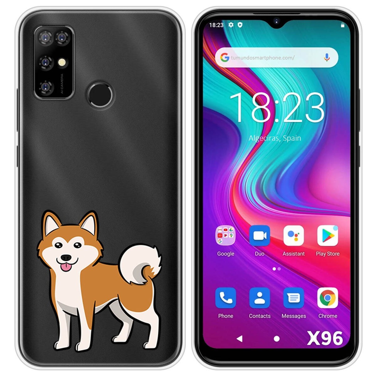 Funda Silicona Transparente para Doogee X96 / X96 Pro diseño Perros 02 Dibujos