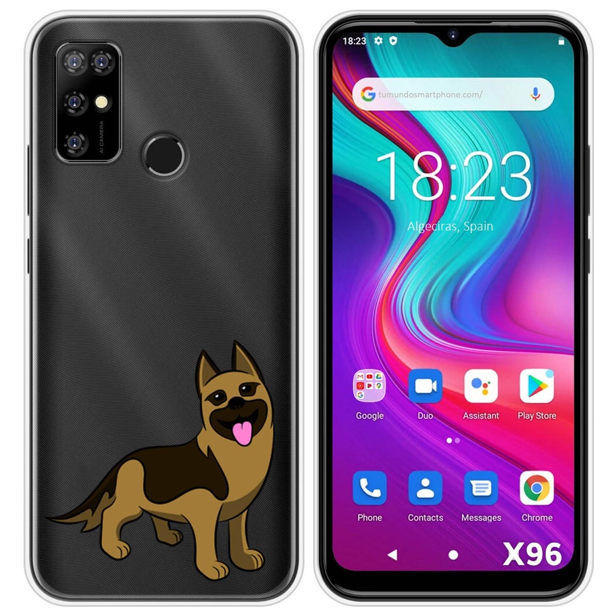 Funda Silicona Transparente para Doogee X96 / X96 Pro diseño Perros 03 Dibujos