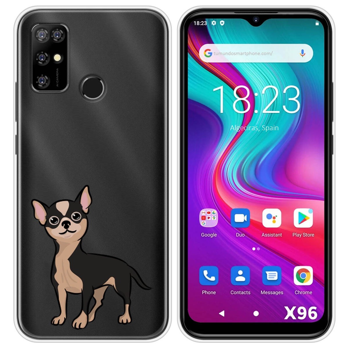Funda Silicona Transparente para Doogee X96 / X96 Pro diseño Perros 05 Dibujos