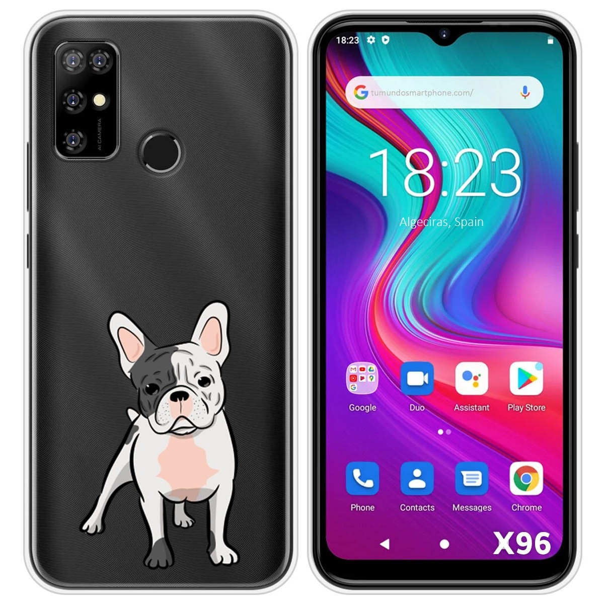 Funda Silicona Transparente para Doogee X96 / X96 Pro diseño Perros 06 Dibujos