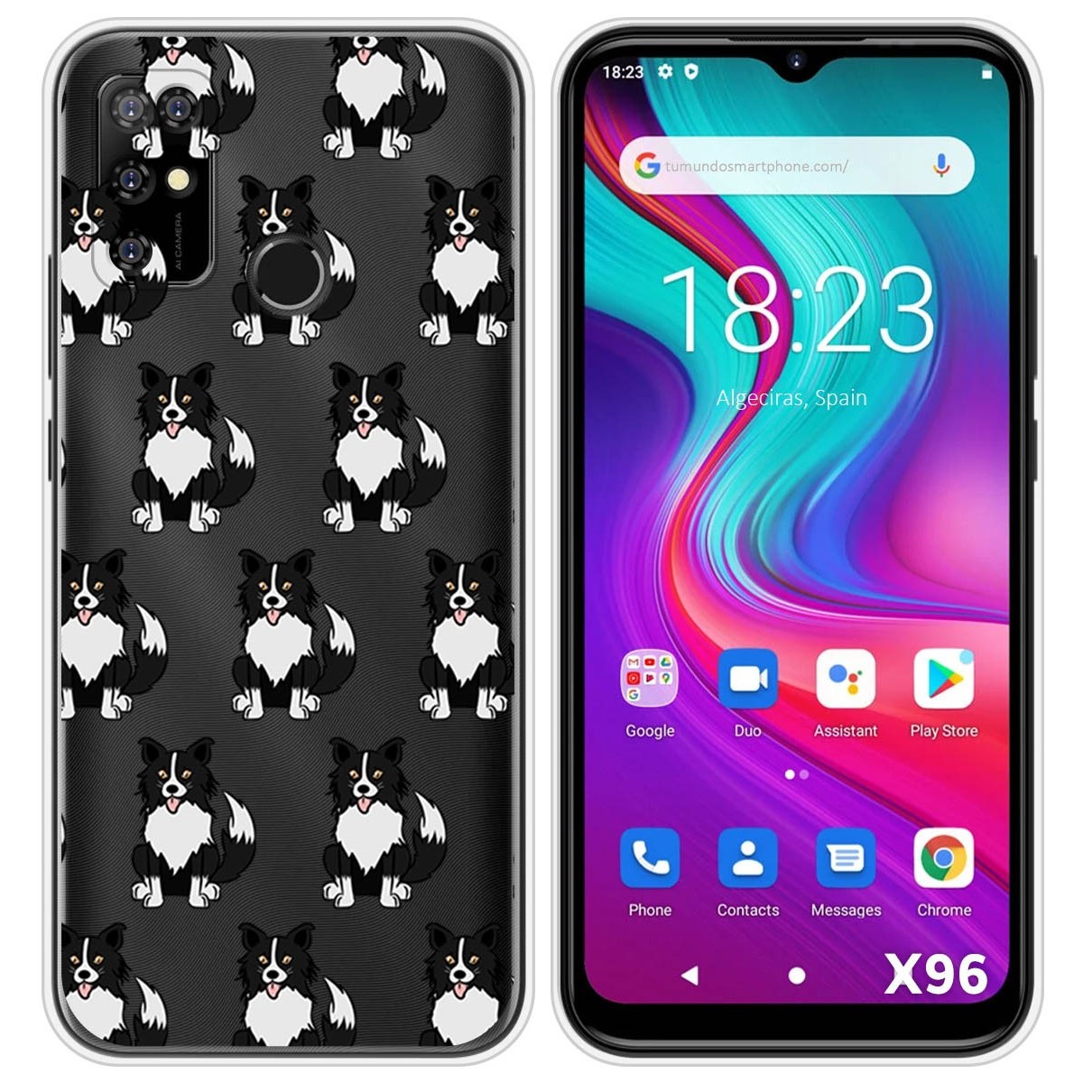 Funda Silicona Transparente para Doogee X96 / X96 Pro diseño Perros 07 Dibujos