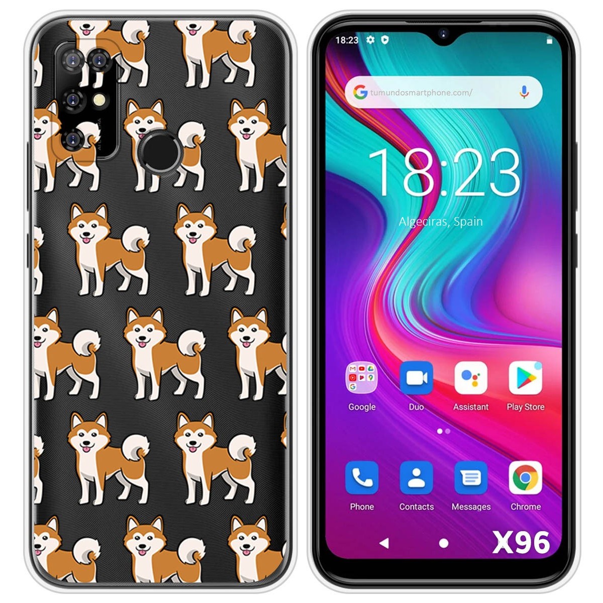 Funda Silicona Transparente para Doogee X96 / X96 Pro diseño Perros 08 Dibujos
