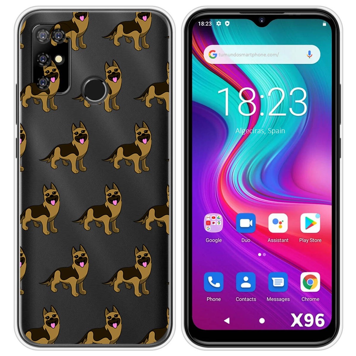 Funda Silicona Transparente para Doogee X96 / X96 Pro diseño Perros 09 Dibujos
