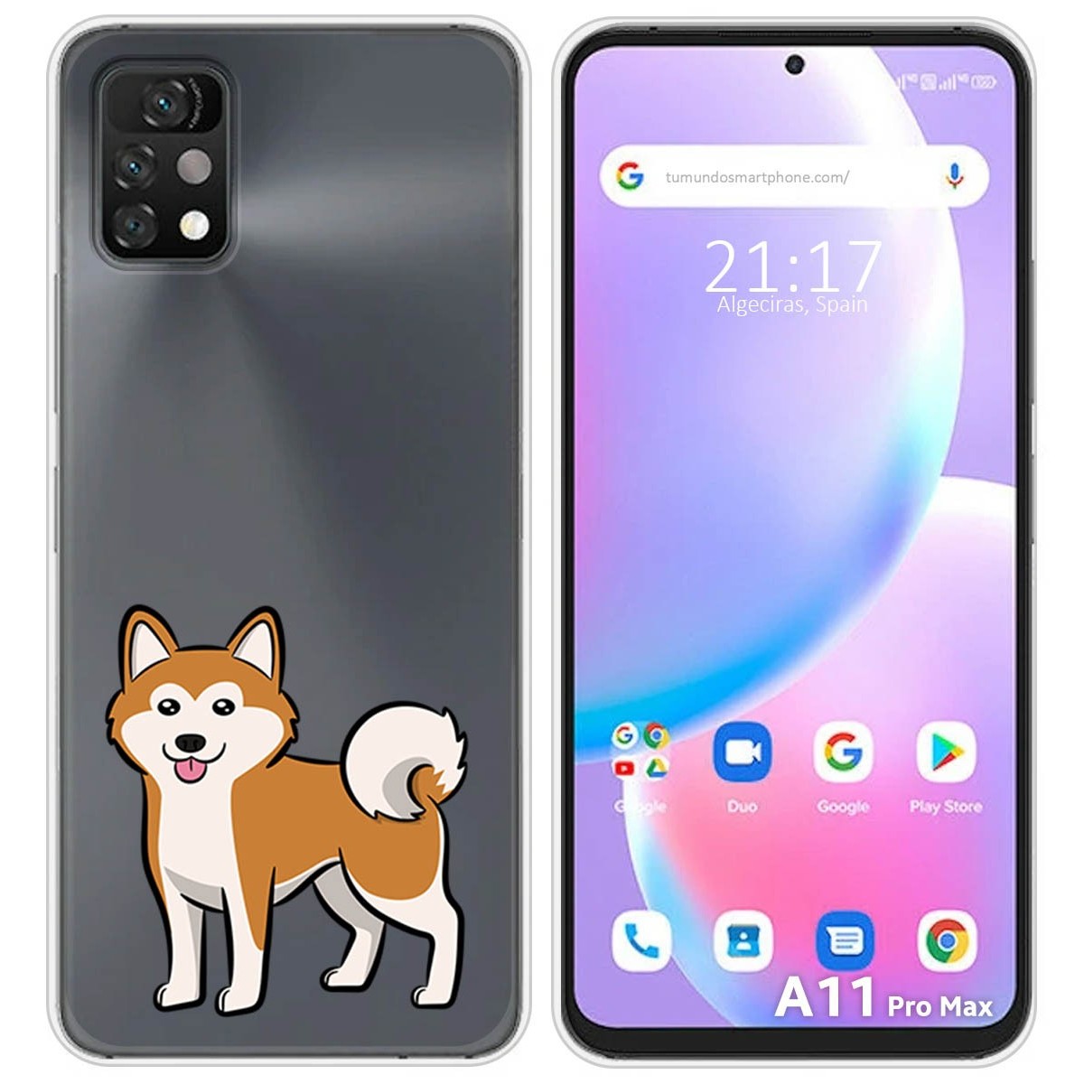 Funda Silicona Transparente para Umidigi A11 Pro Max diseño Perros 02 Dibujos