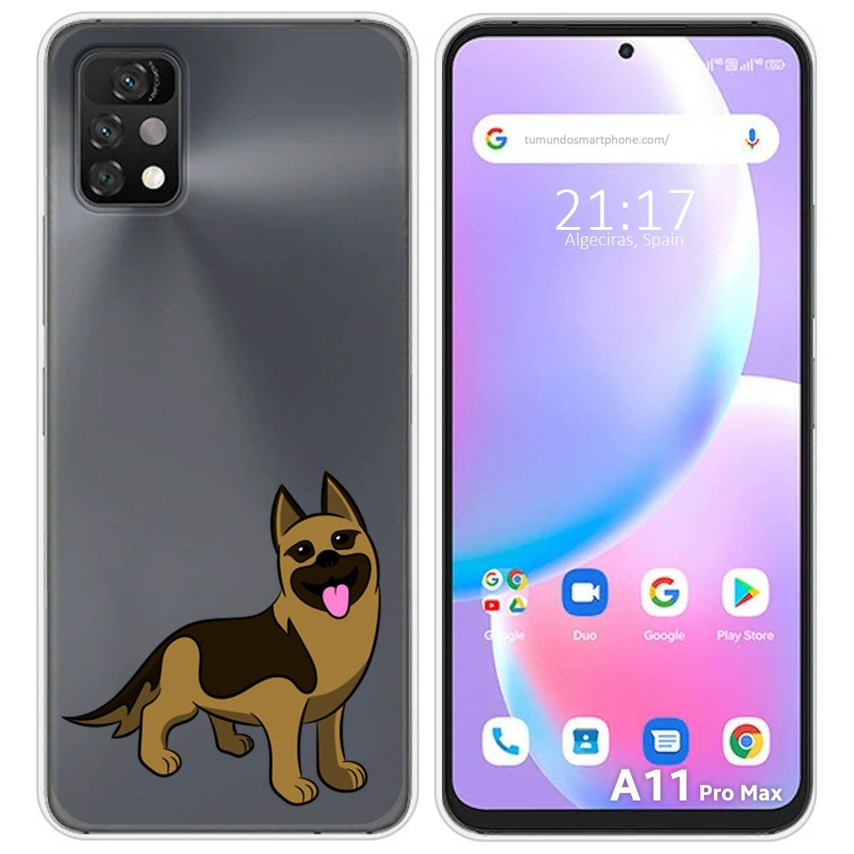 Funda Silicona Transparente para Umidigi A11 Pro Max diseño Perros 03 Dibujos