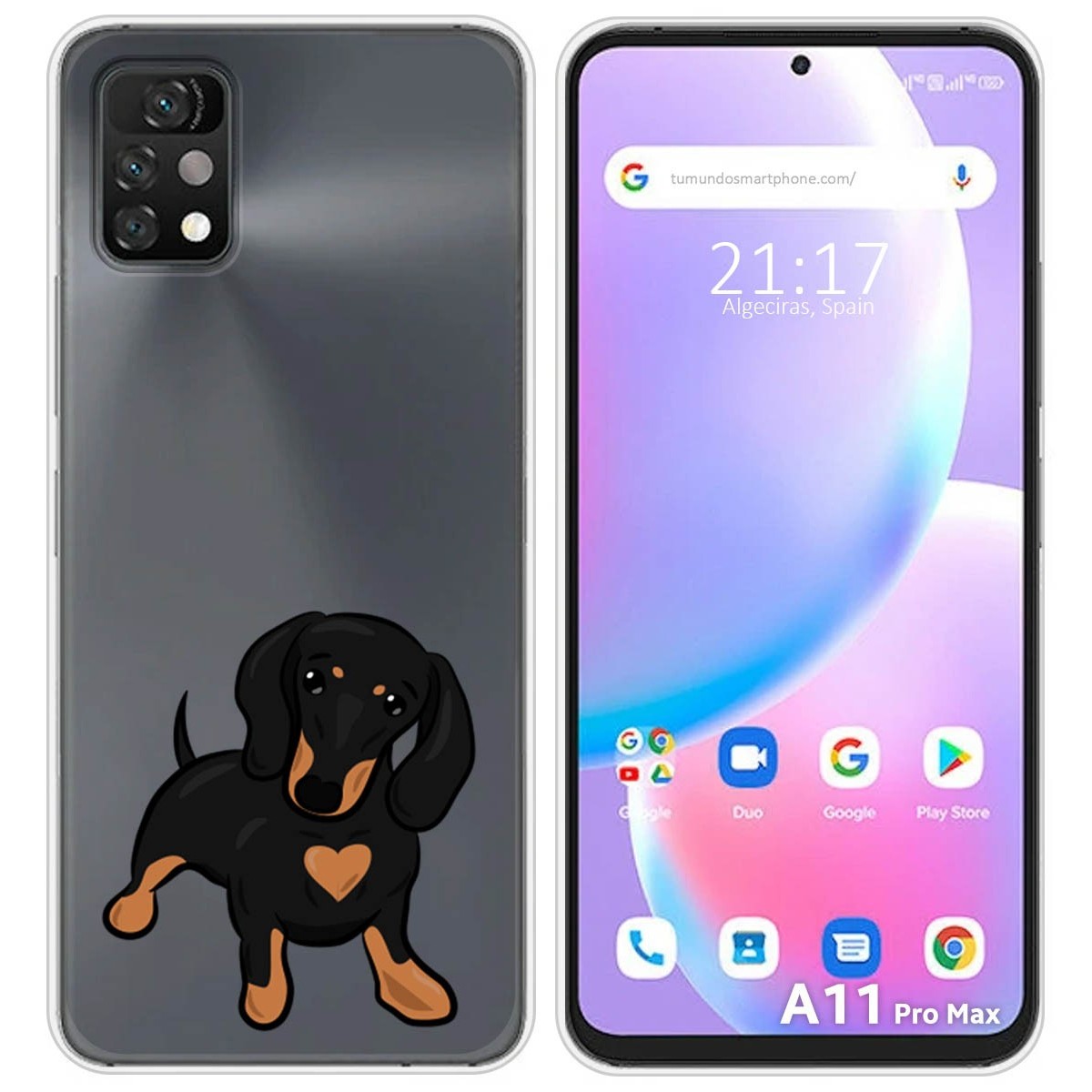 Funda Silicona Transparente para Umidigi A11 Pro Max diseño Perros 04 Dibujos