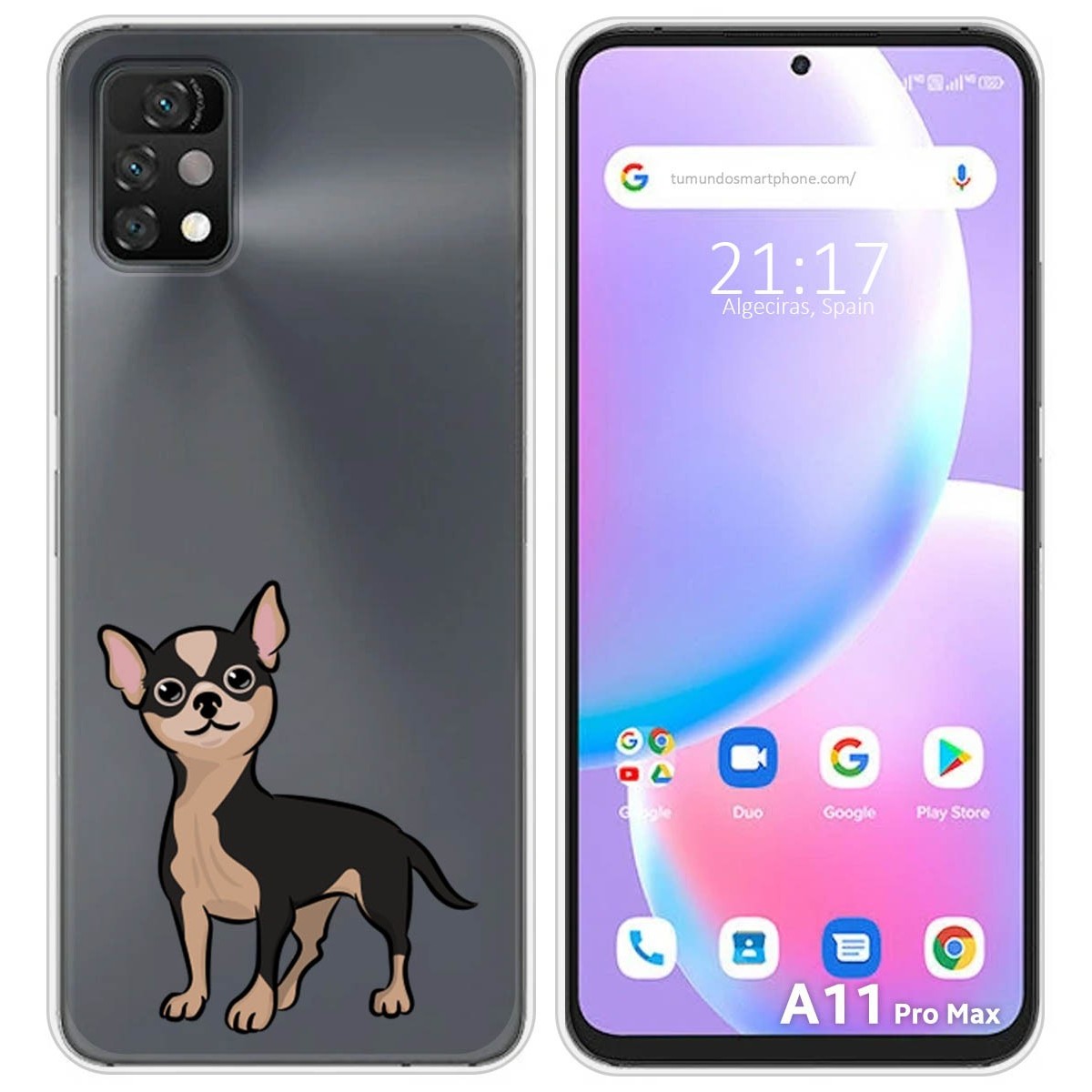 Funda Silicona Transparente para Umidigi A11 Pro Max diseño Perros 05 Dibujos