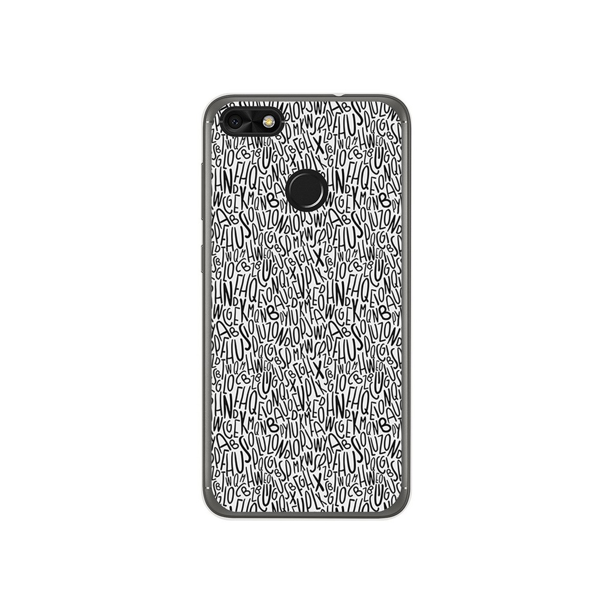 Funda Gel Tpu para Huawei Y6 Pro 2017 / P9 Lite Mini Diseño Letras Dibujos