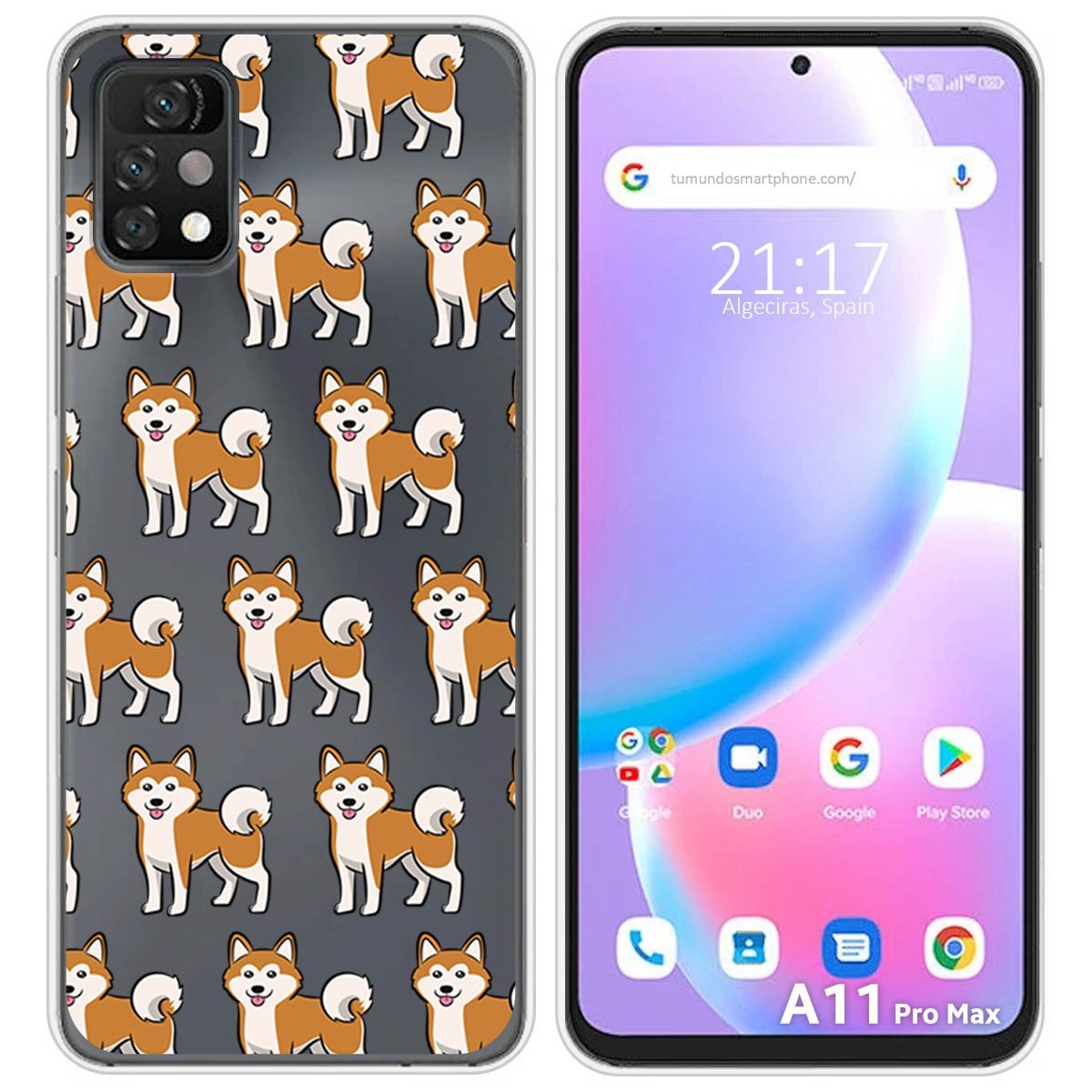 Funda Silicona Transparente para Umidigi A11 Pro Max diseño Perros 08 Dibujos