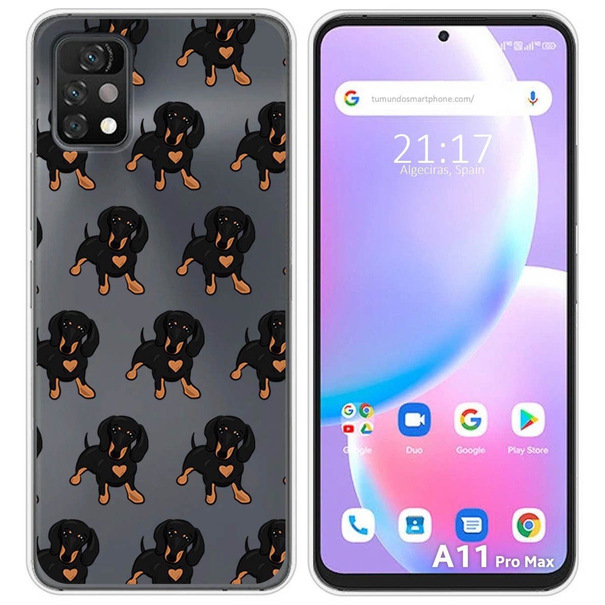 Funda Silicona Transparente para Umidigi A11 Pro Max diseño Perros 10 Dibujos