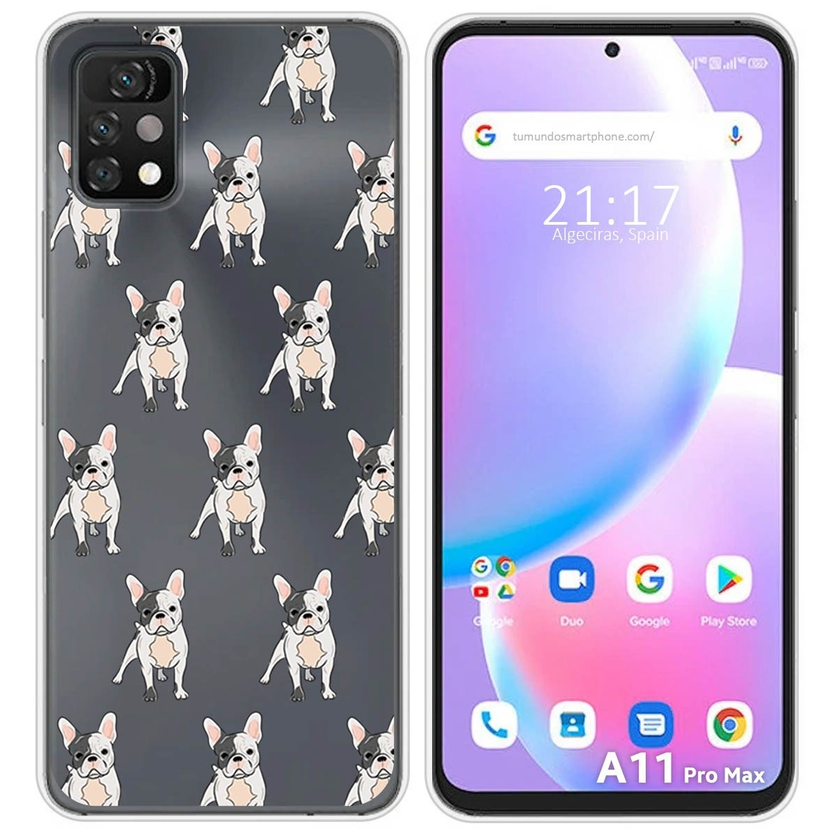 Funda Silicona Transparente para Umidigi A11 Pro Max diseño Perros 12 Dibujos