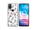Funda Silicona Transparente para Alcatel 3X 4CAM diseño Flores 01 Dibujos