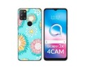 Funda Silicona Transparente para Alcatel 3X 4CAM diseño Flores 05 Dibujos