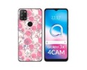 Funda Silicona Transparente para Alcatel 3X 4CAM diseño Flores 07 Dibujos